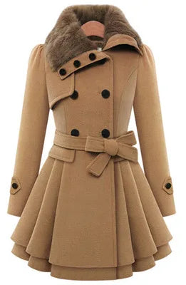 Slim Wool Sherpa Coat