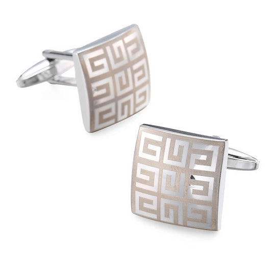 High Quality Stainless Steel Laser Design Cuff links