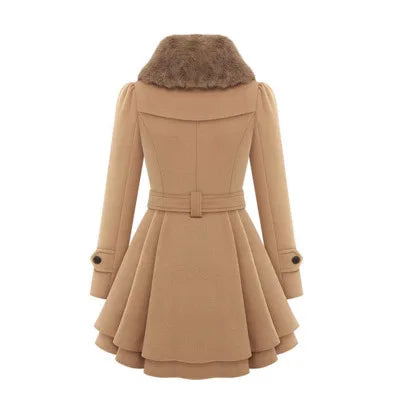 Slim Wool Sherpa Coat