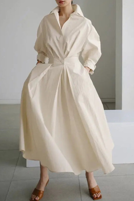 Elegant Maxi Shirt Dress 2025