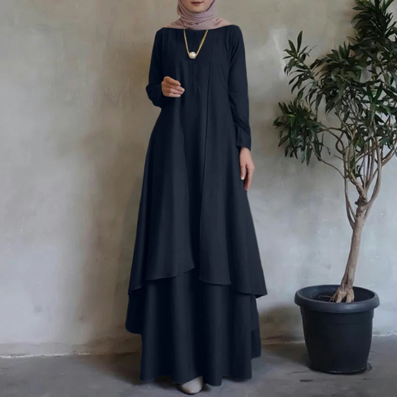 Irregular Hem Oversized Maxi Dress