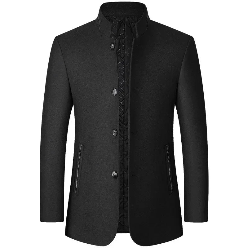 Smart Coat For Mens - Business Casual Wear Woolly Coat