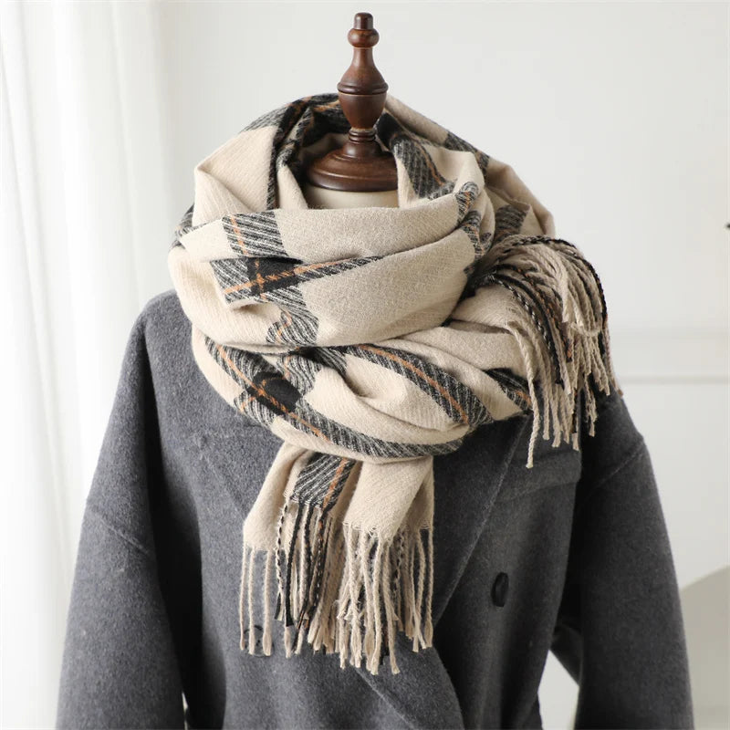 Plaid Cashmere Scarf