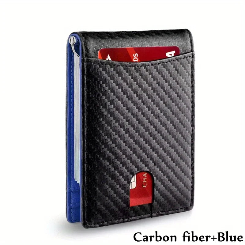 Synthetic Leather Slim Bi-Fold Credit Card Holder