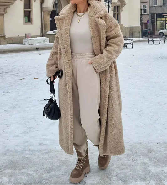 Womens Chic Vintage Teddy Coat