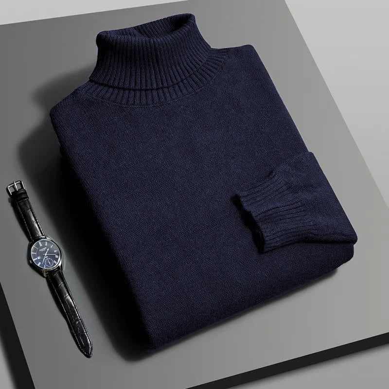 Mens Slim Fit Knit Turtleneck Sweater