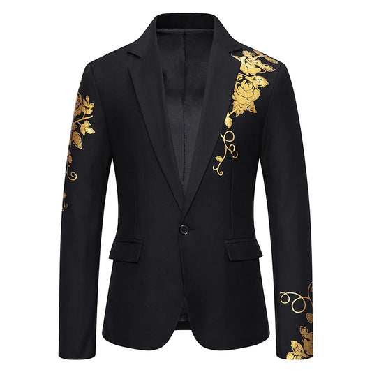 New Paisley Print Mens Slim Fit Blazers 2025