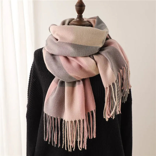 Plaid Cashmere Scarf