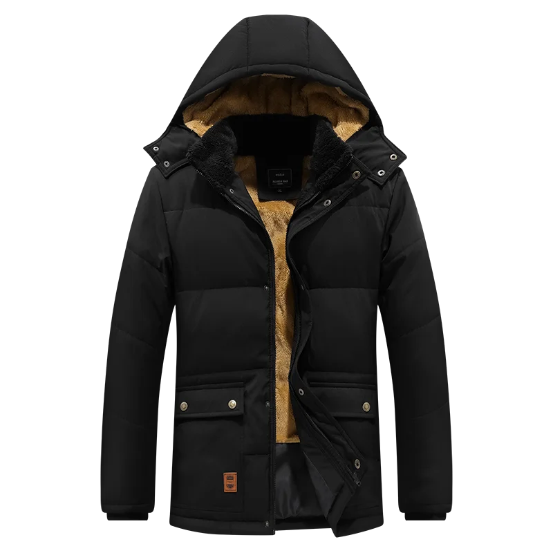 Winter Waterproof Fleece Parka with Fur Hood