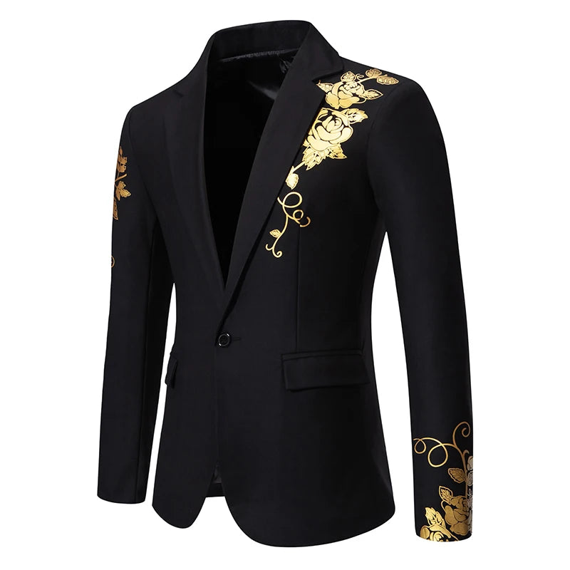 New Paisley Print Mens Slim Fit Blazers 2025