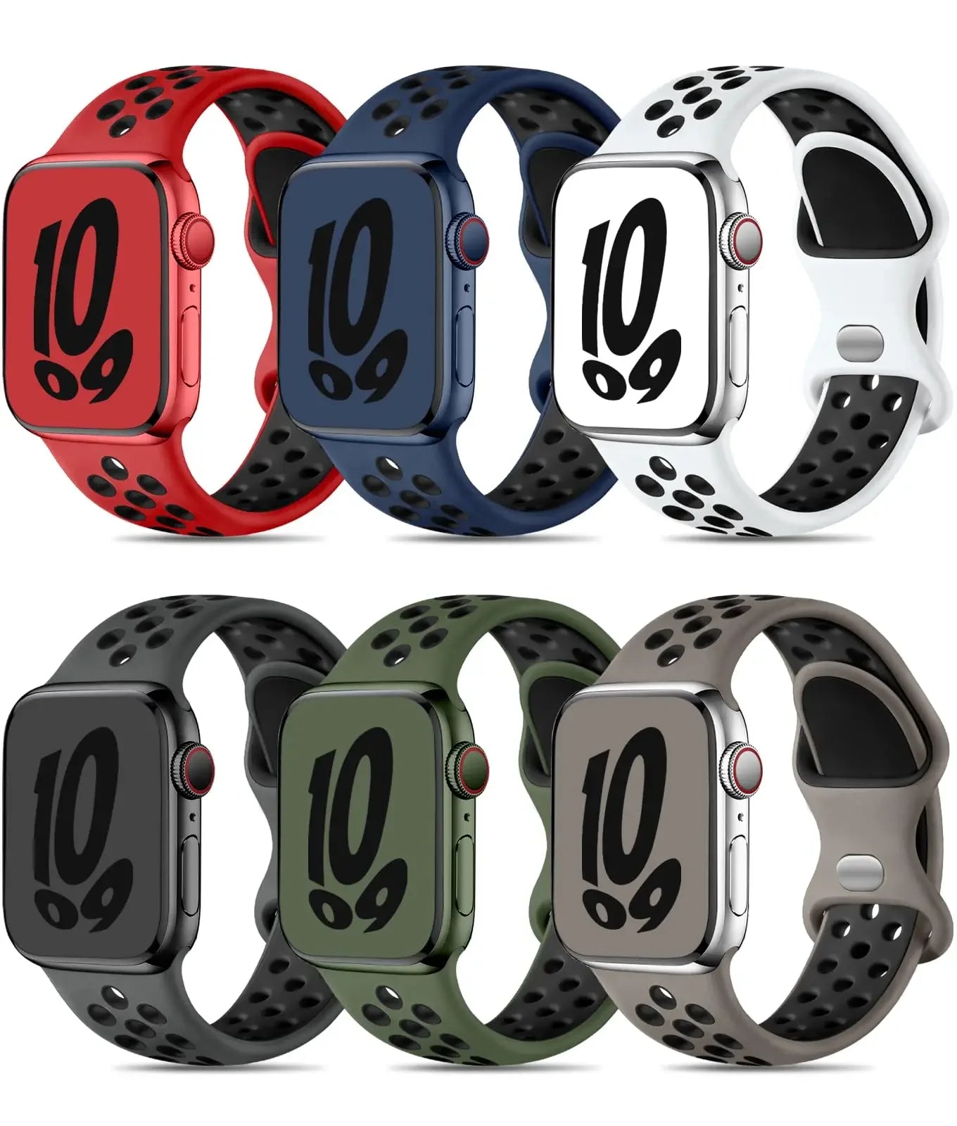 Silicone Sport Straps for Apple Watches