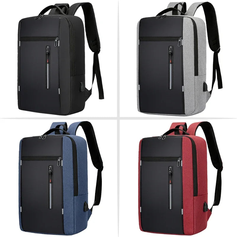 Waterproof Business Backpack for Men, 15.6" Laptop, USB, Large Capacity