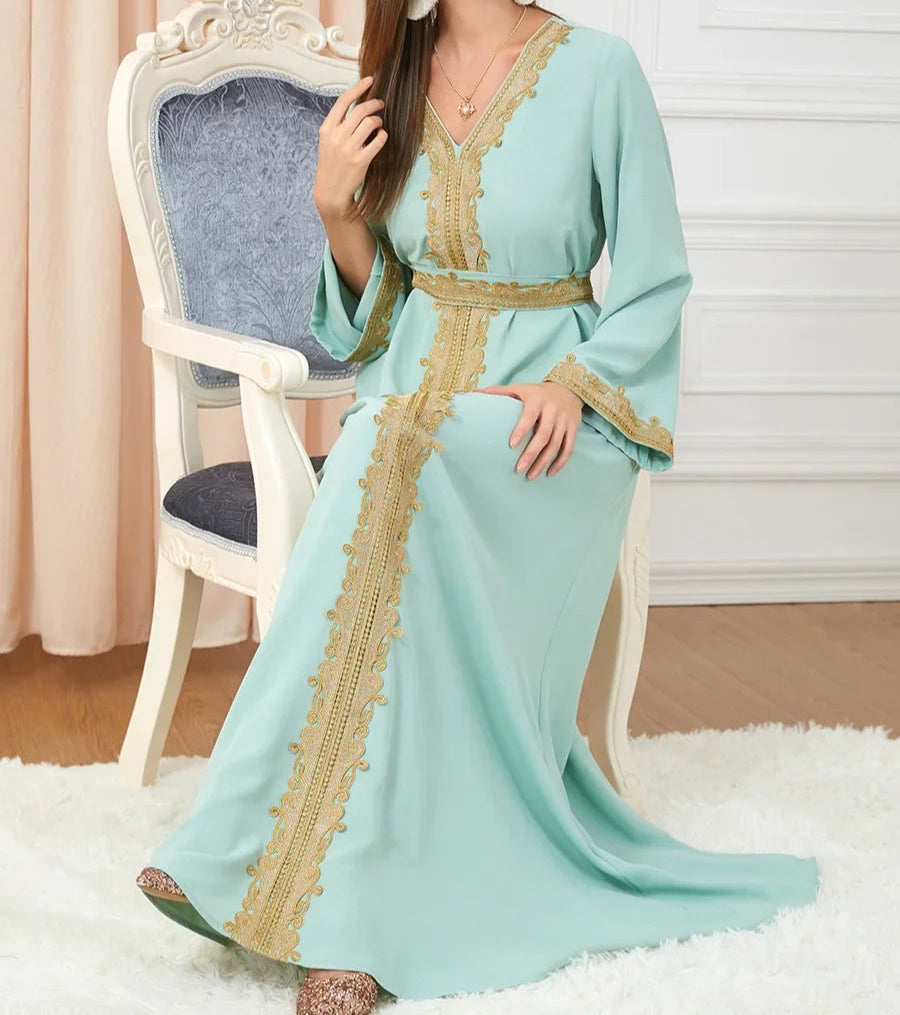 Modest Embroidered Luxury Dress