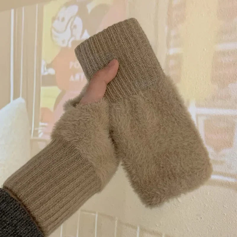 Luxury Fleece Finger Less Gloves