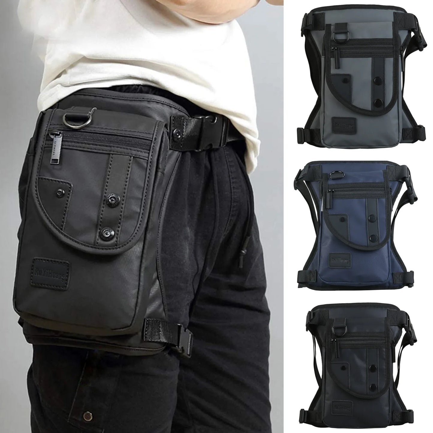 Mens Nylon Tactical Thigh Bag – Multi-functional Waist & Shoulder Pack