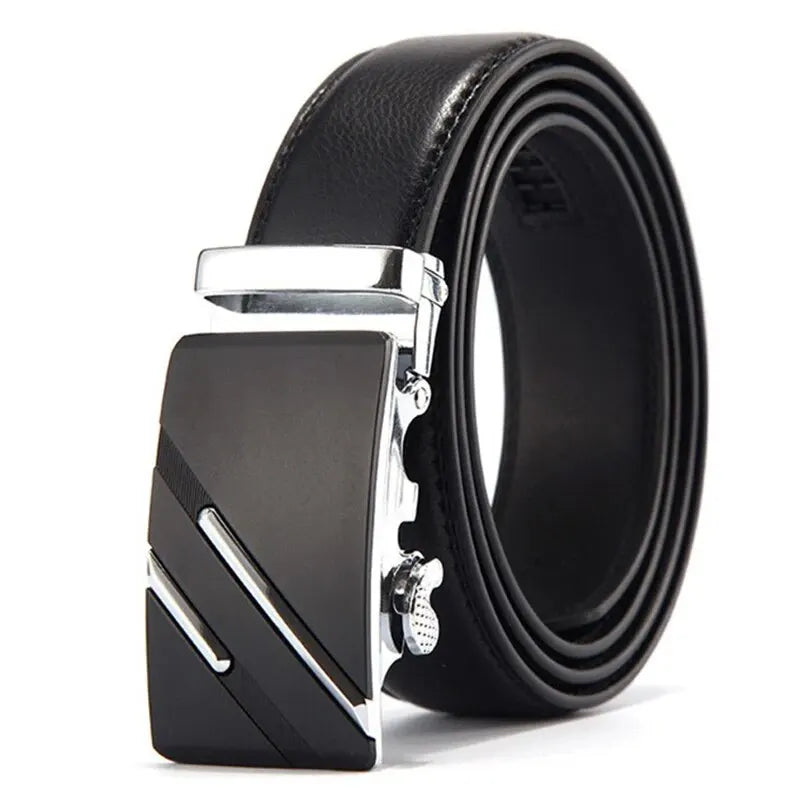 Luxury Belt With Metal Buckle, High-Quality PU Leather