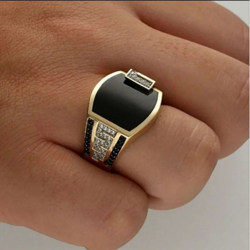 Classic Mens Gold Punk Ring