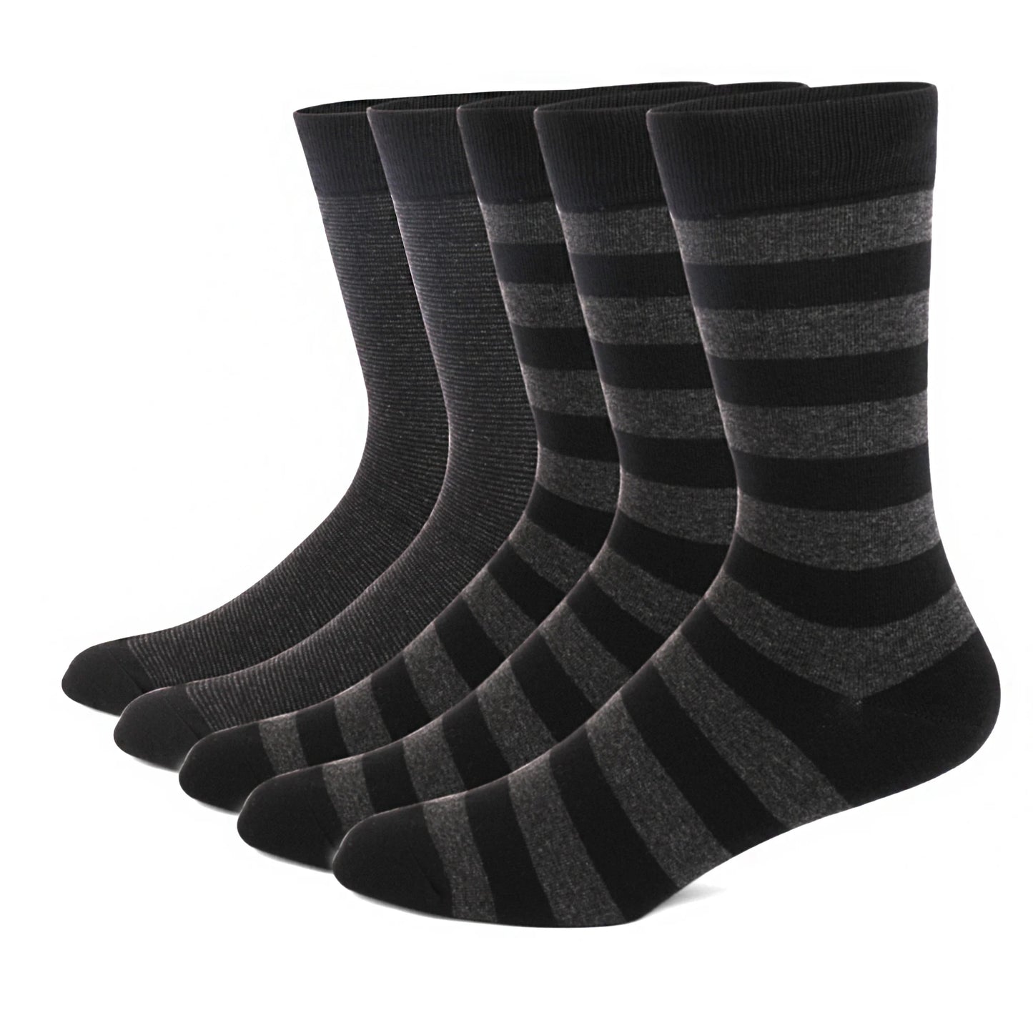 5 Pairs Men's Large Size Combed Cotton Argyle Dress Socks