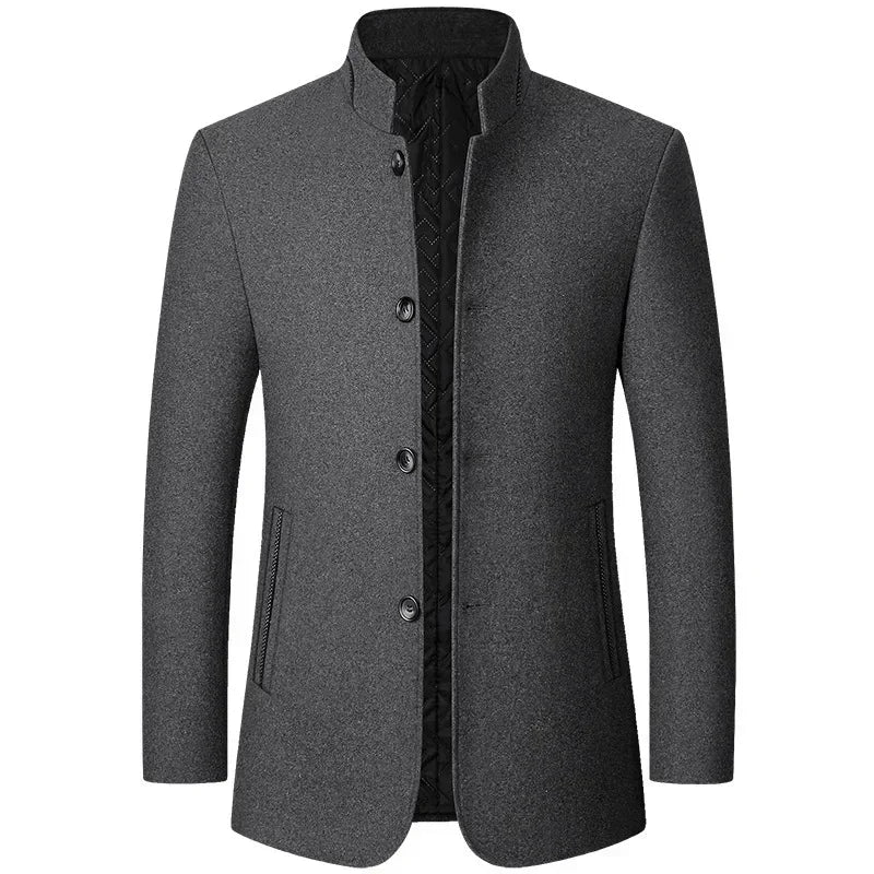 Smart Coat For Mens - Business Casual Wear Woolly Coat