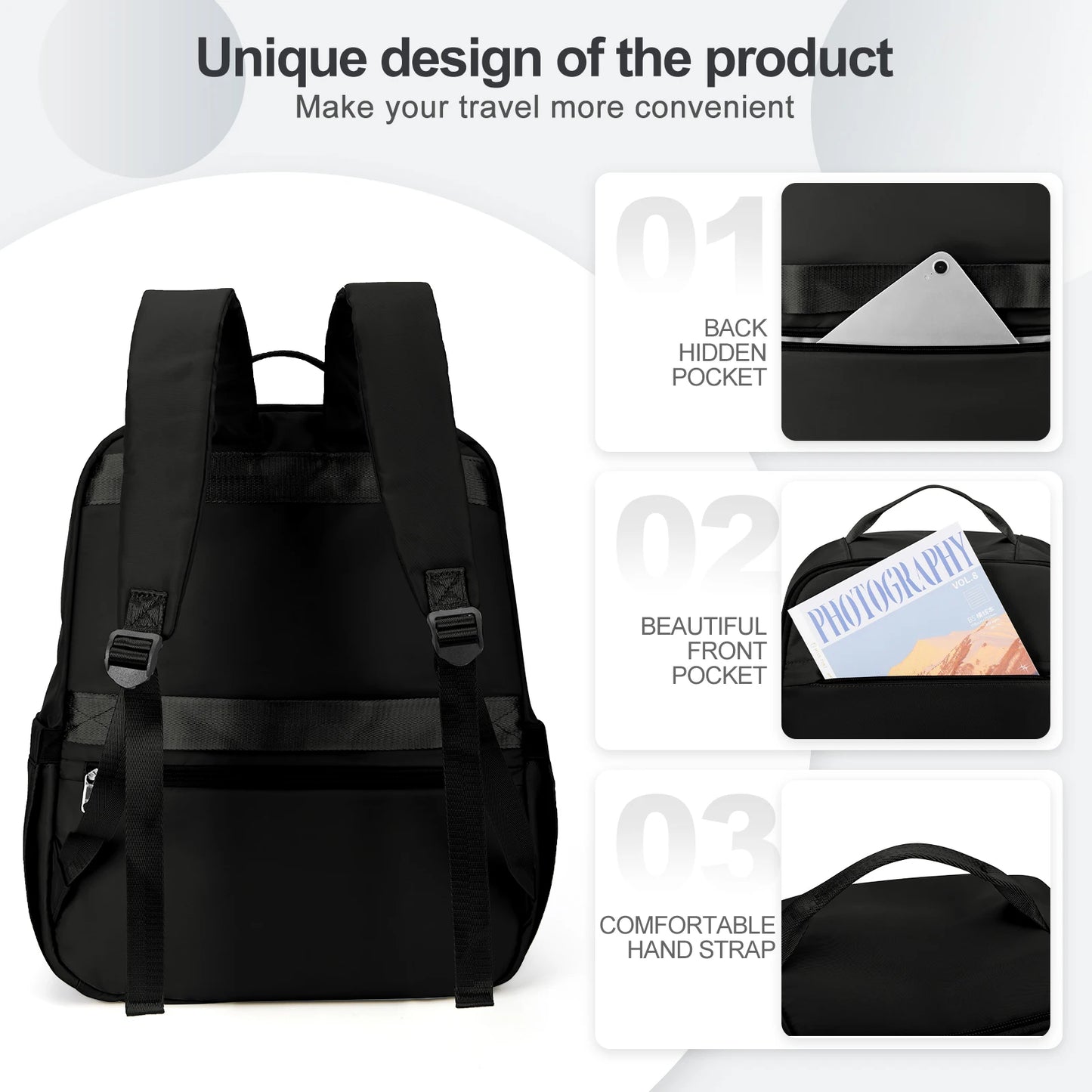 Travel & Laptop Backpack - Cabin Bag 40x20x25