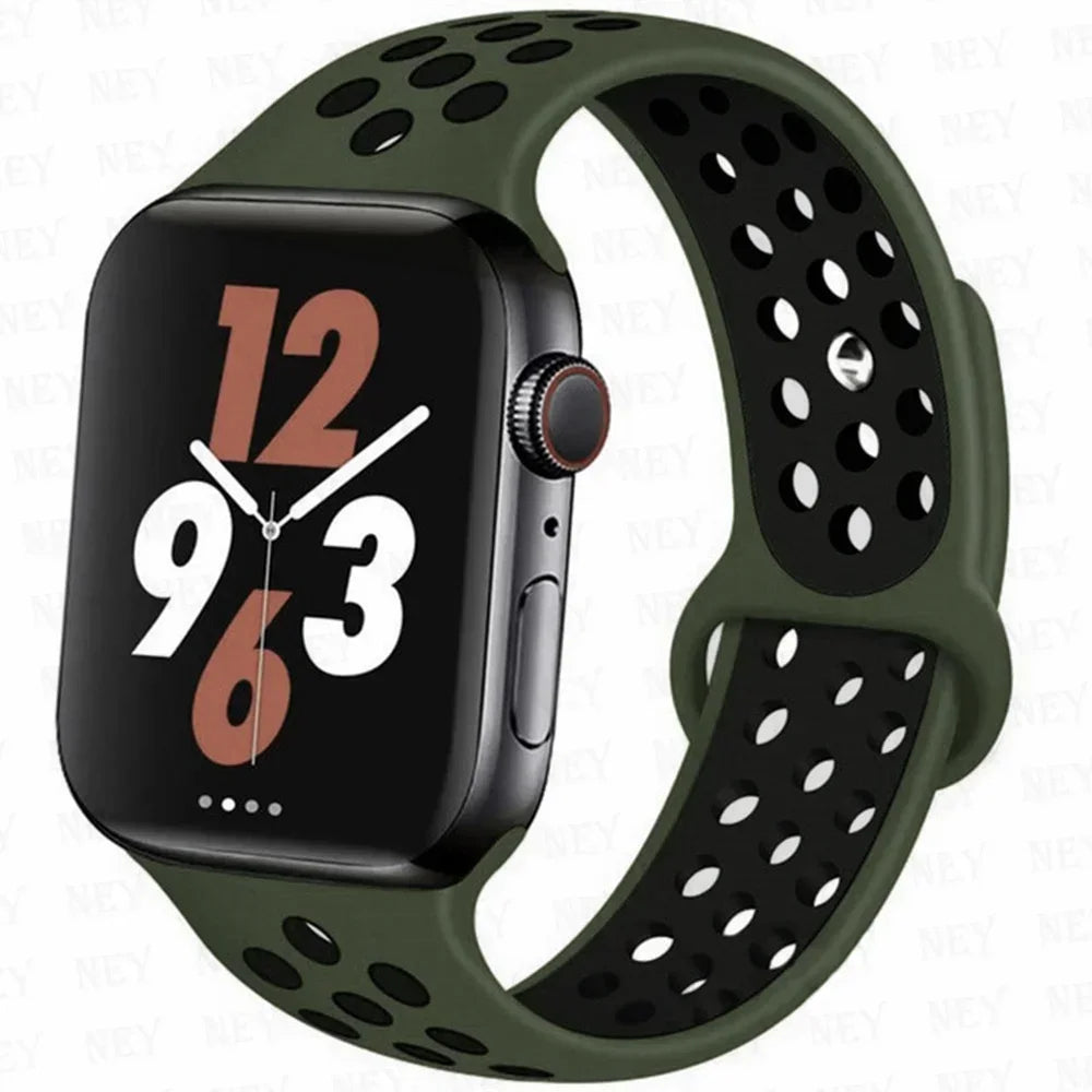 Silicone Sport Straps for Apple Watches