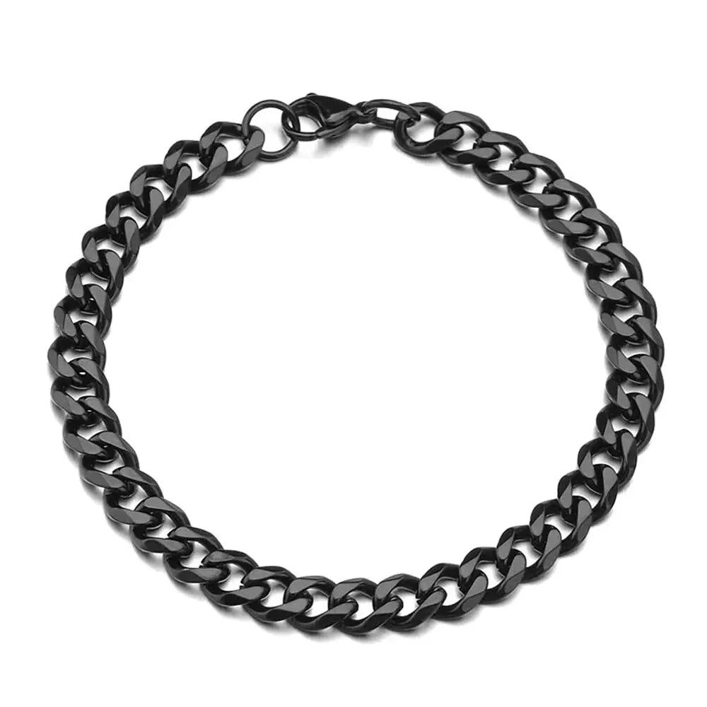 Stainless Steel Curb Cuban Chain Bracelets