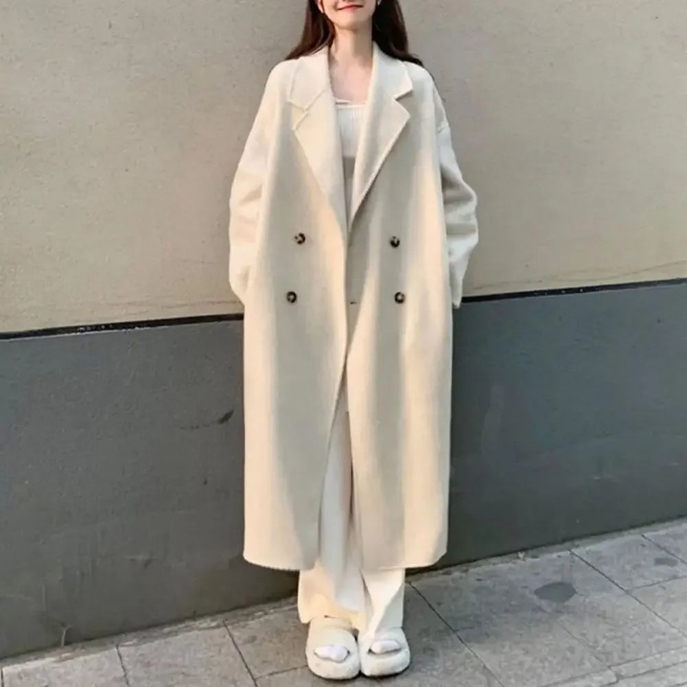 Womens Double-Breasted Trench Coat