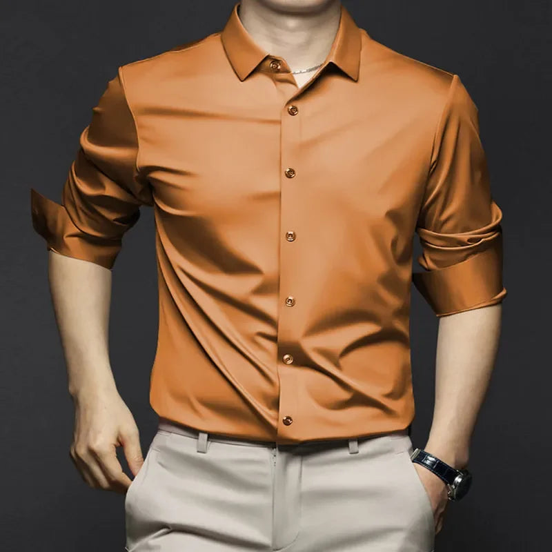 Luxurious Silk Poplin Shirts - Top Quality