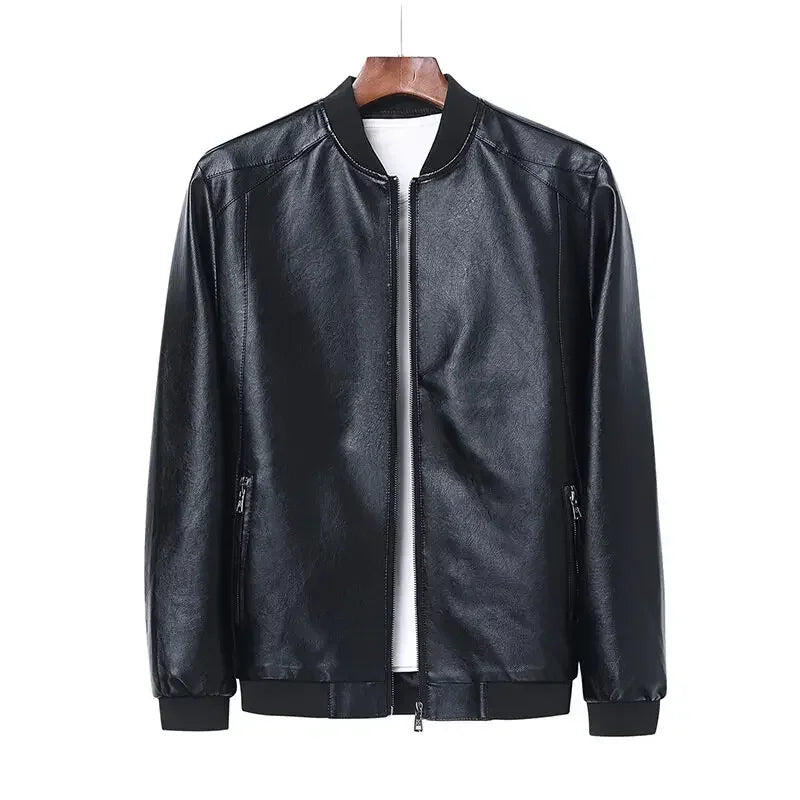 Mens Leather Biker Jacket