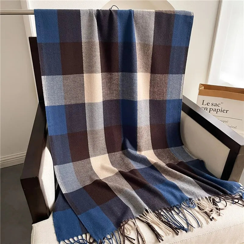 Plaid Cashmere Scarf