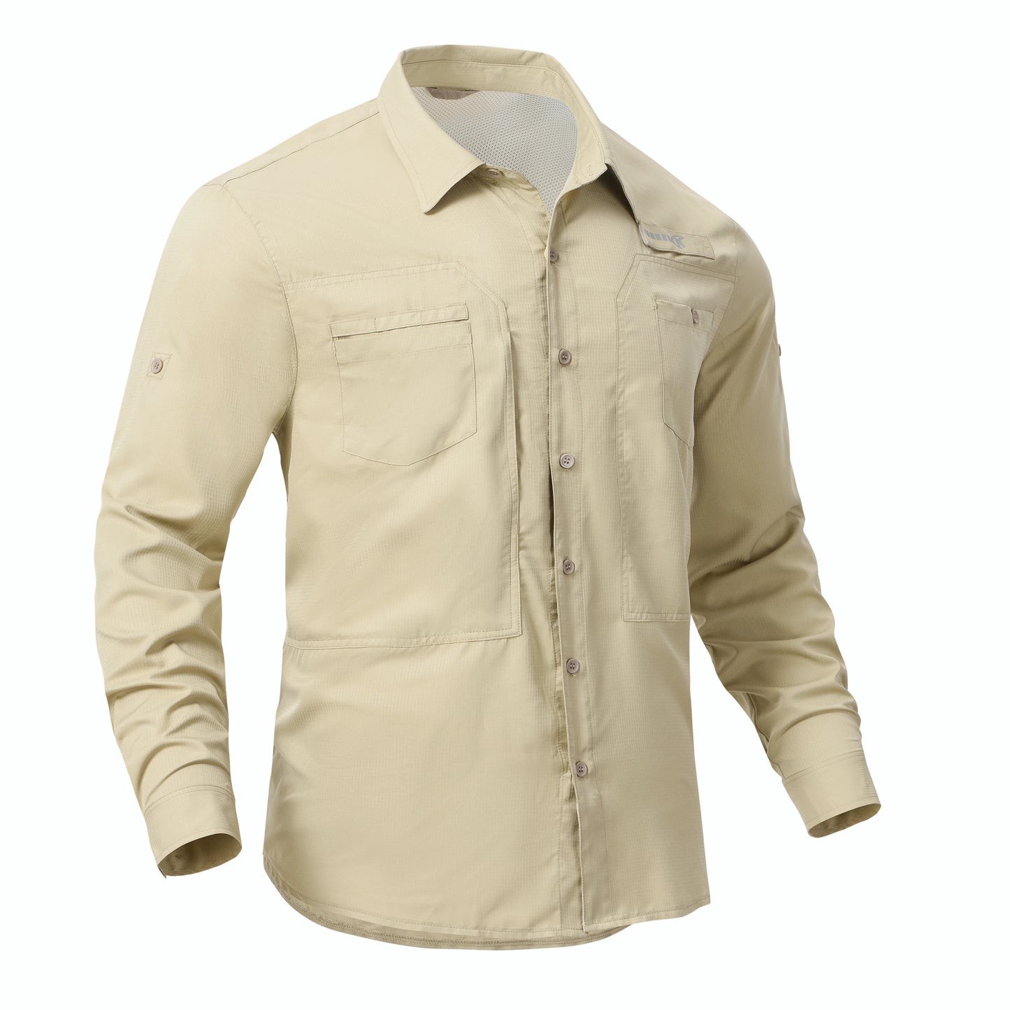 Mens Casual Cargo Shirt Long Sleeve