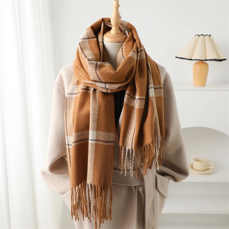 Plaid Cashmere Scarf