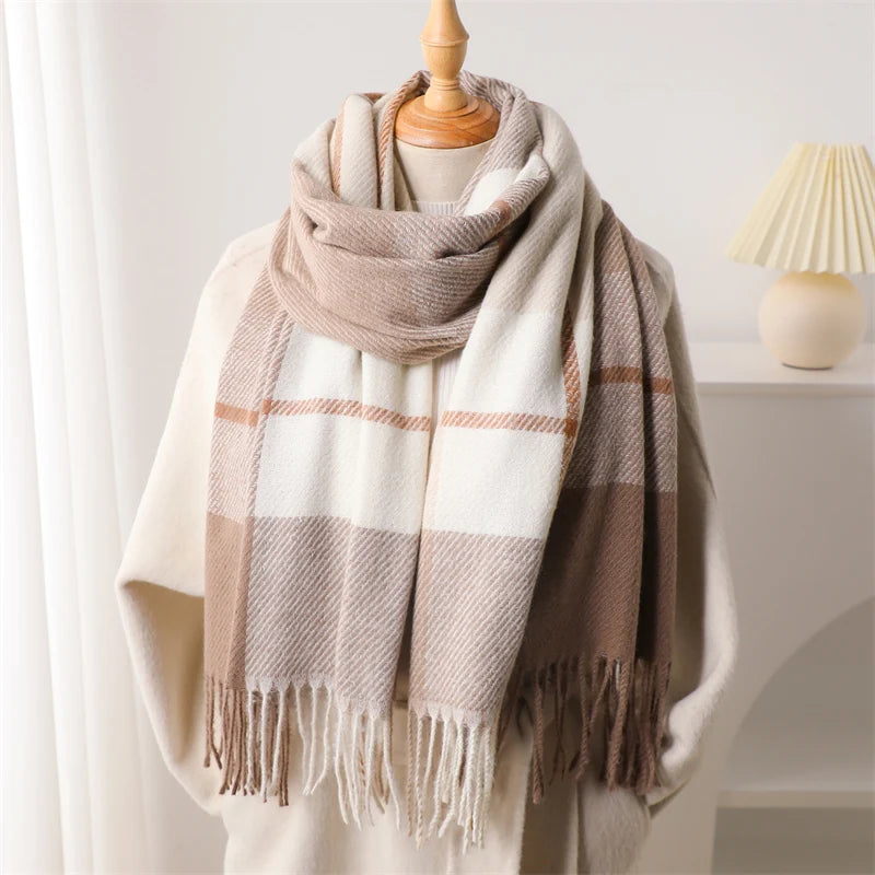 Plaid Cashmere Scarf