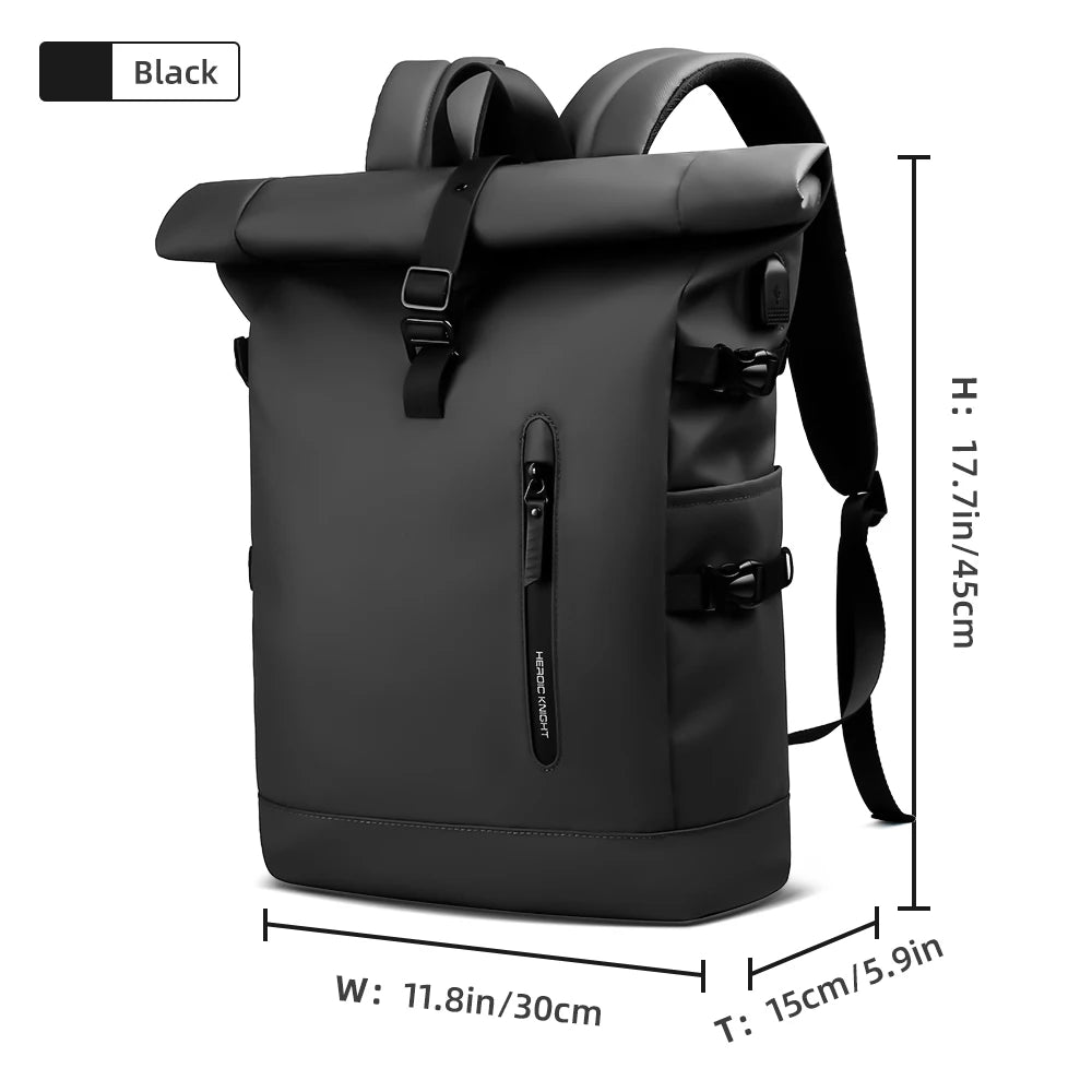 Expandable Waterproof Travel Backpack - 15.6" Laptop, USB Port