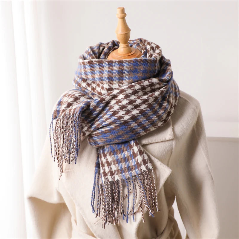 Plaid Cashmere Scarf