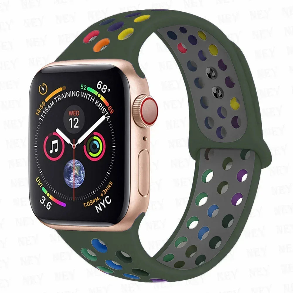 Silicone Sport Straps for Apple Watches