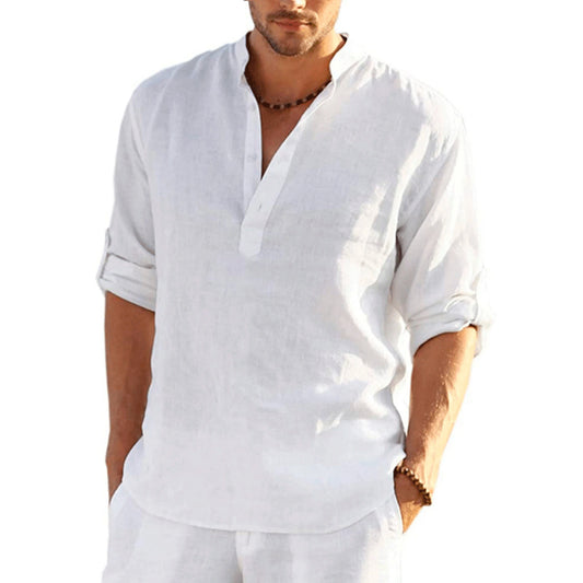 Casual  Loose Cotton Mens Shirts