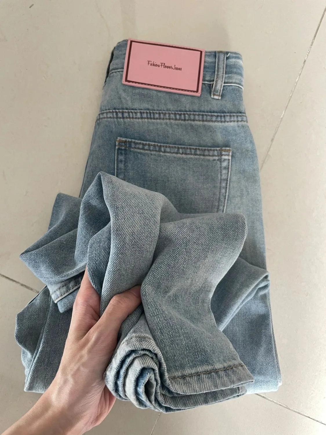 Wide Leg Low-Rise Denim Jeans