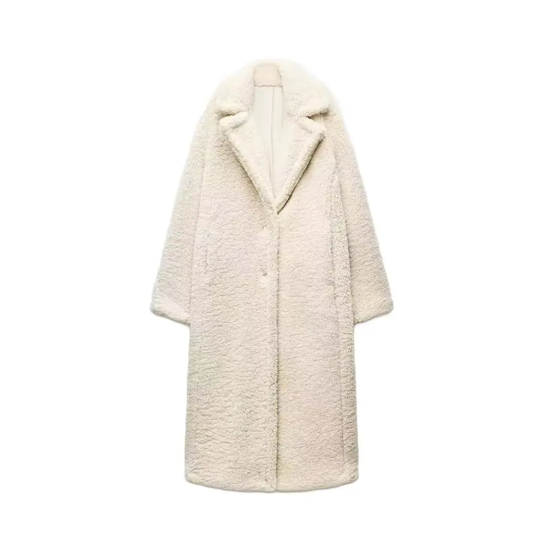 Womens Chic Vintage Teddy Coat