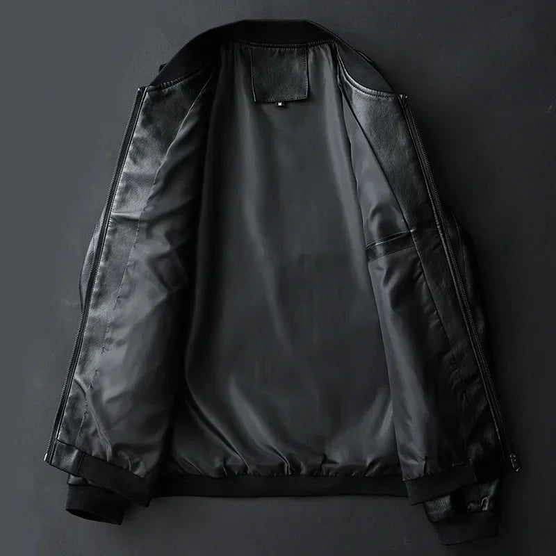 Mens Leather Biker Jacket