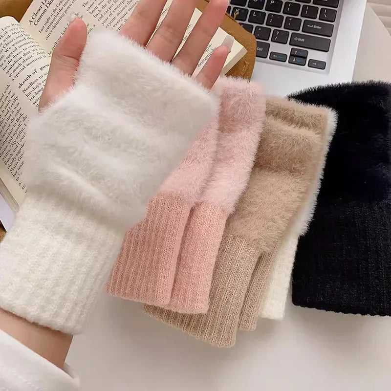 Luxury Fleece Finger Less Gloves