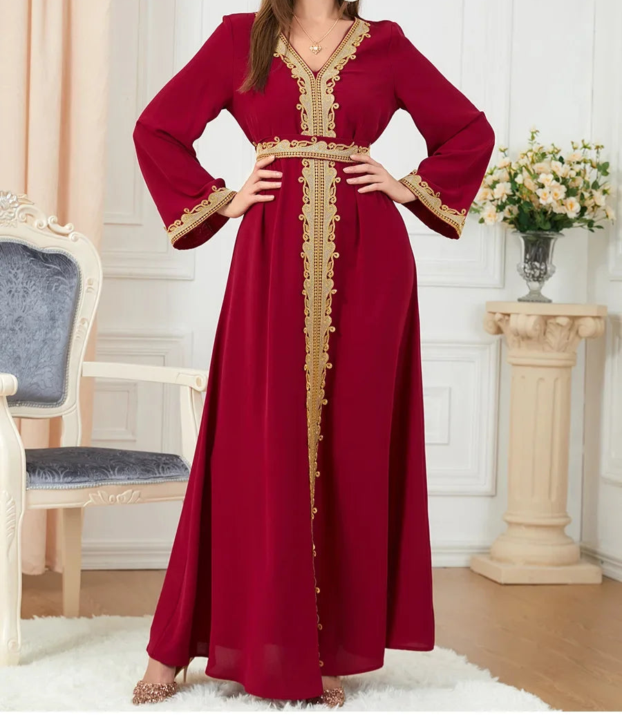 Modest Embroidered Luxury Dress