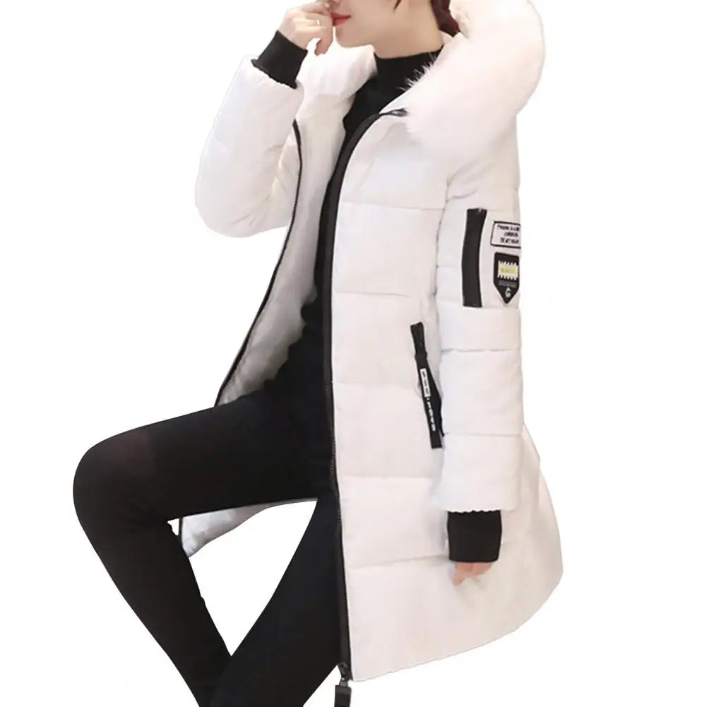 Winter Coat Fur Collar, Thick Cotton Parka Jacket