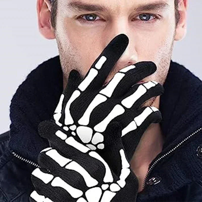 Mens Skull Claw Gloves