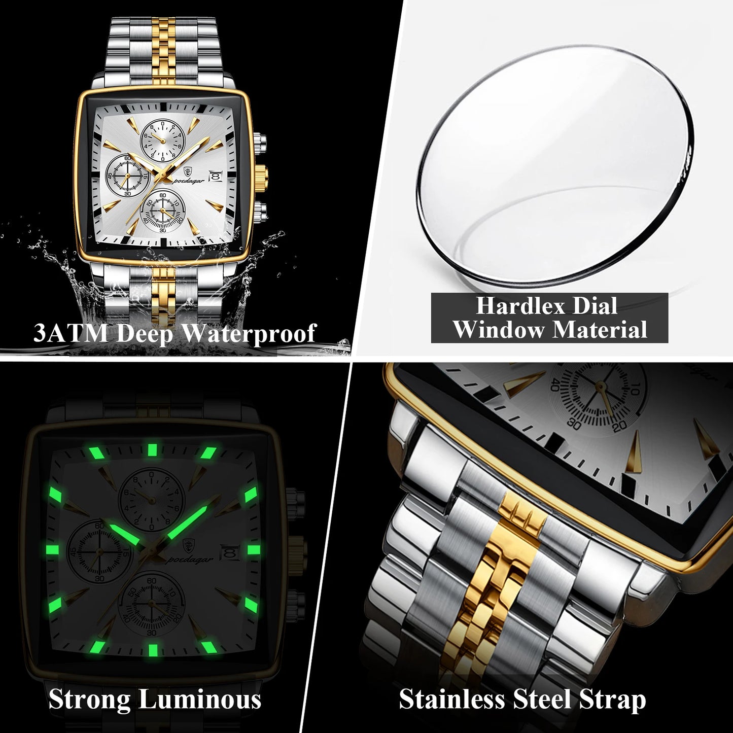 Poedegar Luxury Sports Mens Watch