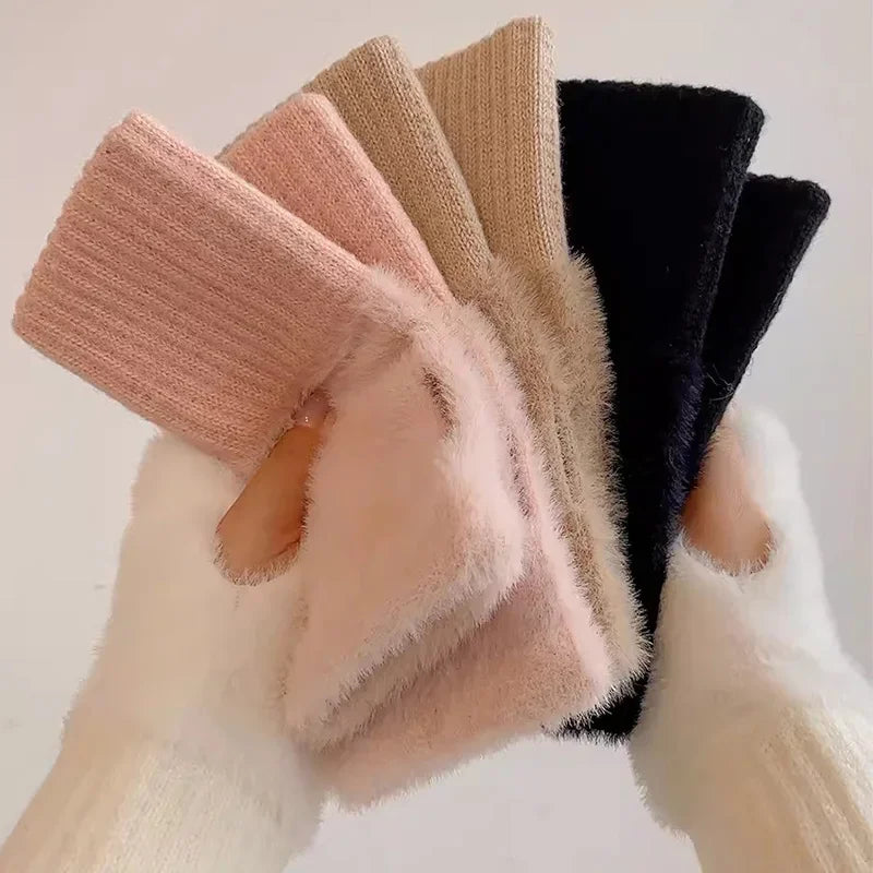 Luxury Fleece Finger Less Gloves