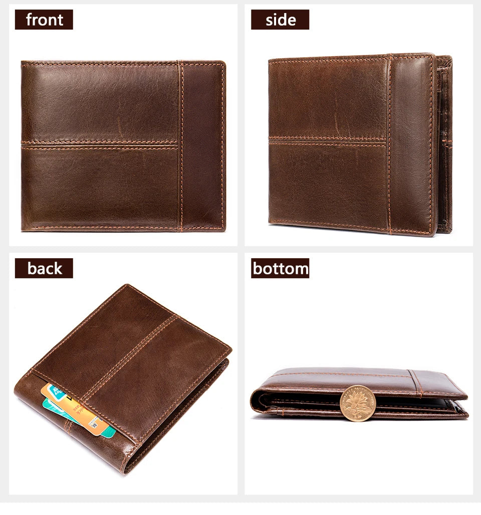 Genuine Leather Wallet with Coin Purse & Cardholder