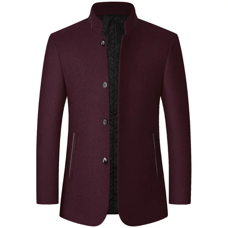 Smart Coat For Mens - Business Casual Wear Woolly Coat