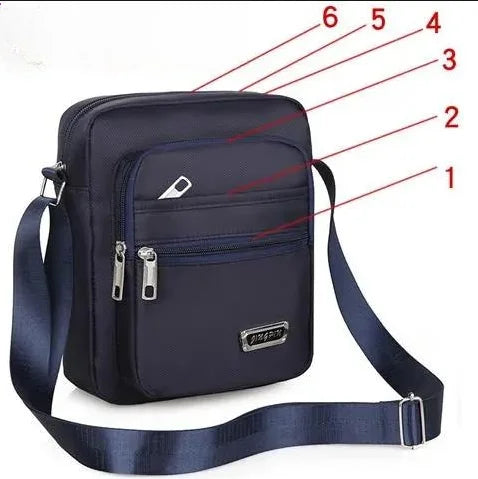 Waterproof Nylon Cross-body Bag for Men – Casual Travel Satche