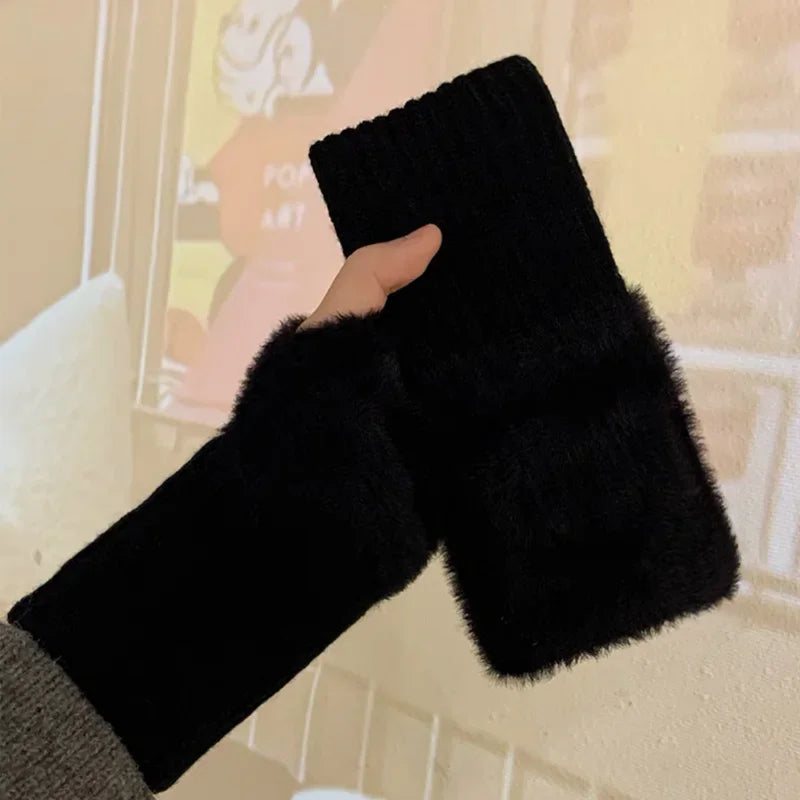 Luxury Fleece Finger Less Gloves